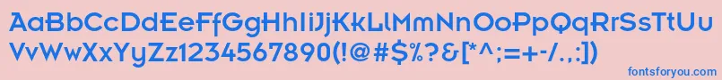Insignialtstd Font – Blue Fonts on Pink Background