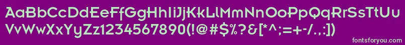 Insignialtstd-fontti – vihreät fontit violetilla taustalla