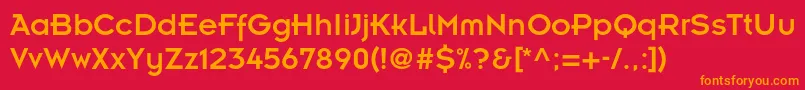 Insignialtstd Font – Orange Fonts on Red Background