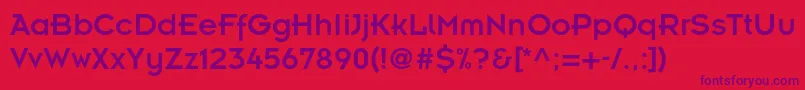 フォントInsignialtstd – 赤い背景に紫のフォント