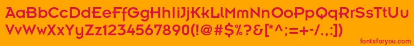 Insignialtstd-Schriftart – Rote Schriften auf orangefarbenem Hintergrund
