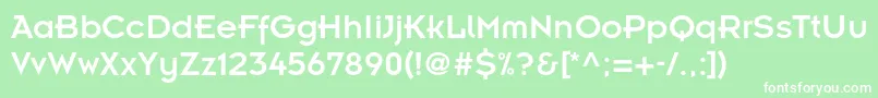 Insignialtstd Font – White Fonts on Green Background