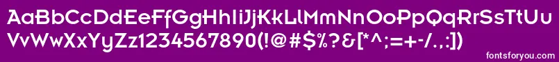 Шрифт Insignialtstd – белые шрифты на фиолетовом фоне