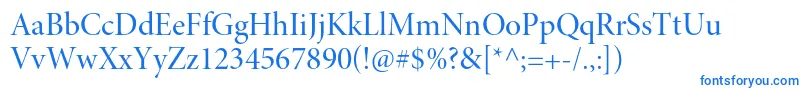 MinionproMediumdisp Font – Blue Fonts on White Background