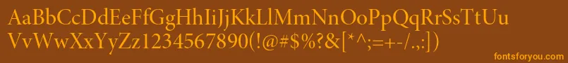 MinionproMediumdisp Font – Orange Fonts on Brown Background