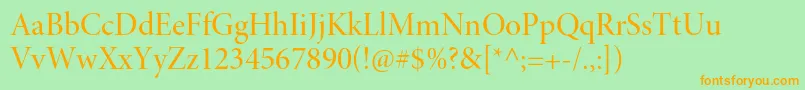 MinionproMediumdisp Font – Orange Fonts on Green Background