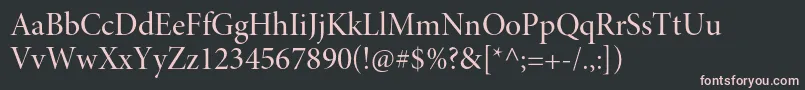 MinionproMediumdisp Font – Pink Fonts on Black Background
