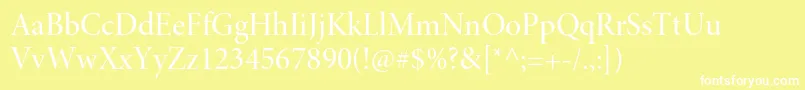 MinionproMediumdisp Font – White Fonts on Yellow Background