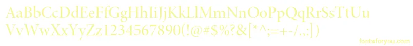 MinionproMediumdisp Font – Yellow Fonts on White Background