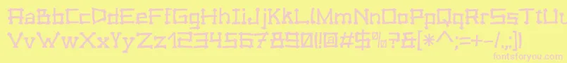 Forrobodo Font – Pink Fonts on Yellow Background