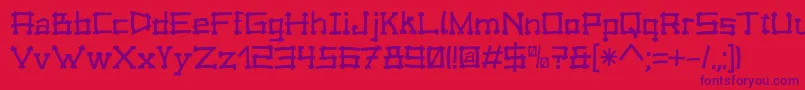 Forrobodo Font – Purple Fonts on Red Background