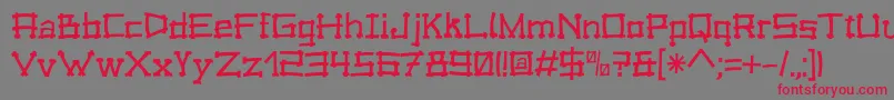 Forrobodo Font – Red Fonts on Gray Background