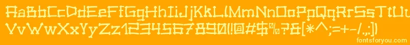 Czcionka Forrobodo – żółte czcionki na pomarańczowym tle