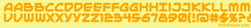 Mainbb Font – Orange Fonts on Yellow Background