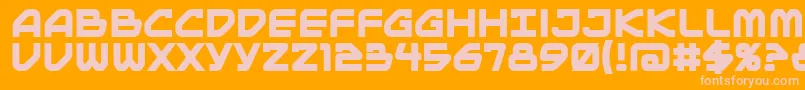 Mainbb Font – Pink Fonts on Orange Background