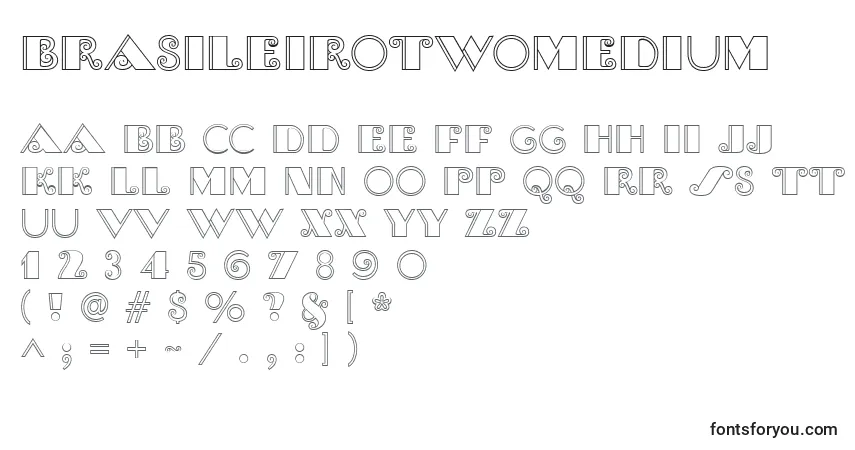 Шрифт BrasileiroTwoMedium – алфавит, цифры, специальные символы