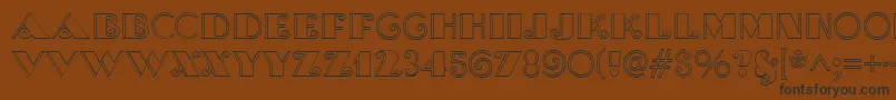 Шрифт BrasileiroTwoMedium – чёрные шрифты на коричневом фоне