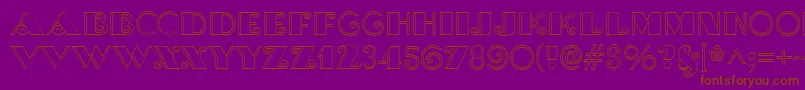 Czcionka BrasileiroTwoMedium – brązowe czcionki na fioletowym tle