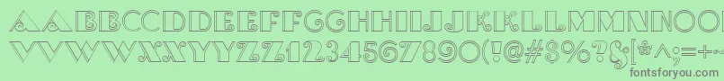 BrasileiroTwoMedium Font – Gray Fonts on Green Background