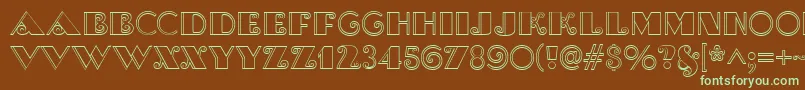 Шрифт BrasileiroTwoMedium – зелёные шрифты на коричневом фоне