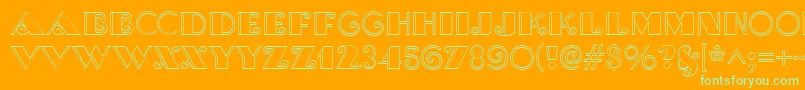 Подробнее о шрифте BrasileiroTwoMedium Шрифт BrasileiroTwoMedium – зелёные шрифты на оранжевом фоне