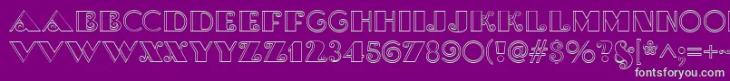 BrasileiroTwoMedium Font – Green Fonts on Purple Background