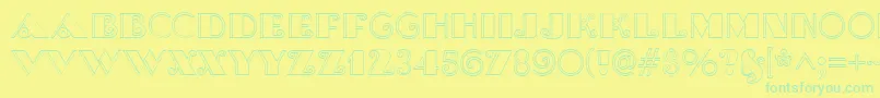 BrasileiroTwoMedium Font – Green Fonts on Yellow Background