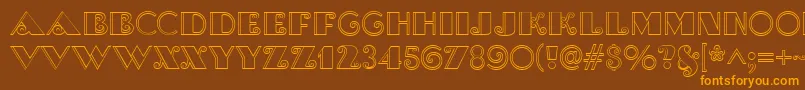 BrasileiroTwoMedium Font – Orange Fonts on Brown Background