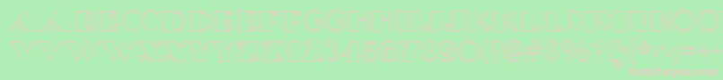 BrasileiroTwoMedium-fontti – vaaleanpunaiset fontit vihreällä taustalla