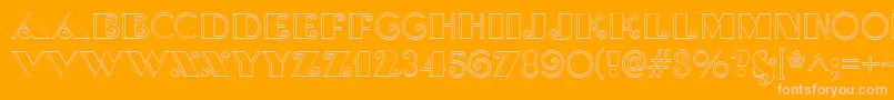 フォントBrasileiroTwoMedium – オレンジの背景にピンクのフォント