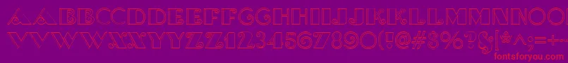 BrasileiroTwoMedium Font – Red Fonts on Purple Background