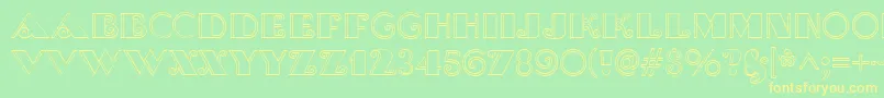 BrasileiroTwoMedium Font – Yellow Fonts on Green Background
