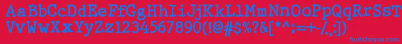 WbxGt Font – Blue Fonts on Red Background