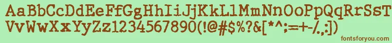 WbxGt Font – Brown Fonts on Green Background