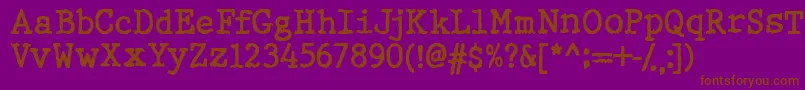 WbxGt Font – Brown Fonts on Purple Background