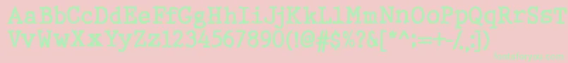 WbxGt Font – Green Fonts on Pink Background