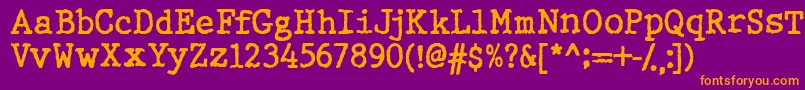 WbxGt Font – Orange Fonts on Purple Background