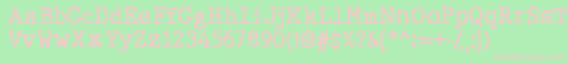 WbxGt Font – Pink Fonts on Green Background