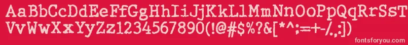 WbxGt Font – Pink Fonts on Red Background