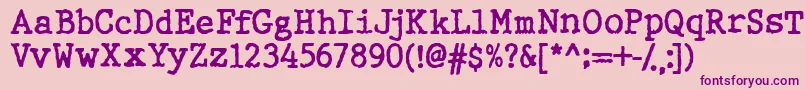 WbxGt Font – Purple Fonts on Pink Background