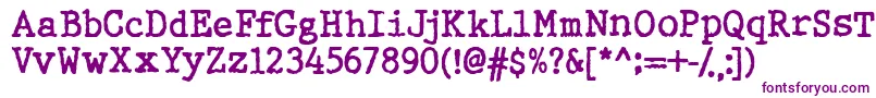 WbxGt Font – Purple Fonts on White Background