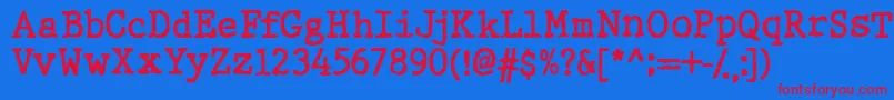 WbxGt Font – Red Fonts on Blue Background