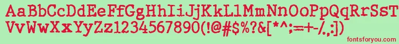 WbxGt Font – Red Fonts on Green Background