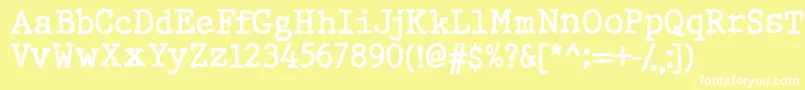 WbxGt Font – White Fonts on Yellow Background
