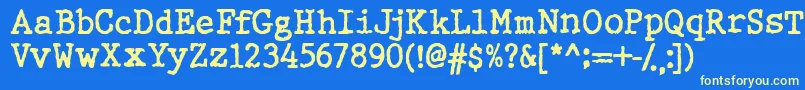 WbxGt Font – Yellow Fonts on Blue Background