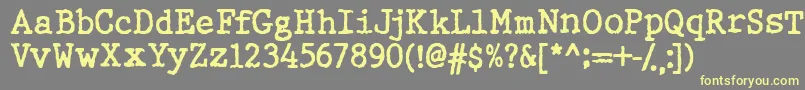 WbxGt-fontti – keltaiset fontit harmaalla taustalla