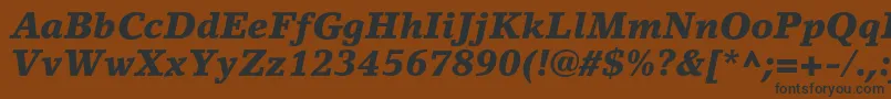 LinoletterstdBlackit-fontti – mustat fontit ruskealla taustalla