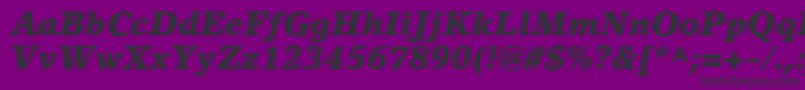 LinoletterstdBlackit Font – Black Fonts on Purple Background