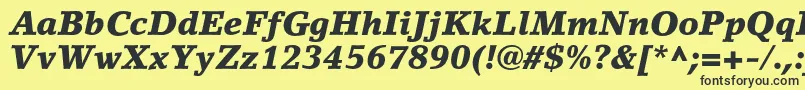 LinoletterstdBlackit Font – Black Fonts on Yellow Background