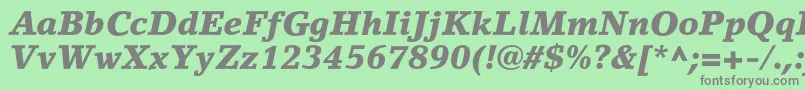 LinoletterstdBlackit Font – Gray Fonts on Green Background